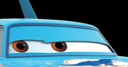 Blue race car with number 43, featuring determined expression, representing The King from the Cars movie franchise.