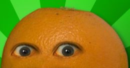 Cheerful orange character with exaggerated features, embodying humor from Annoying Orange Kitchen Carnage series.