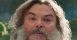 Jack Black as Steve in "A Minecraft Movie," offering a surprised expression in a vibrant setting. Release date: April 4, 2025.