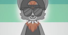 Stylish anthropomorphic wolf with sunglasses, a cap, and blue claw accents, representing a vibrant character aesthetic.