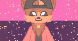 Stylish anthropomorphic character in casual attire with a cap, showcasing vibrant colorful background inspired by Burgey Wurgey Voice.