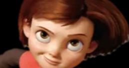 Penny Forrester, animated character from Bolt 2008, showcasing her playful and determined personality in a red shirt.