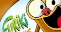 Colorful characters from "Furiki Wheels" happily engaging in a fun adventure, showcasing excitement and teamwork.