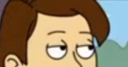 Boris from GoAnimate with a smirk, wearing a green hoodie, set against a background of a sunny window.