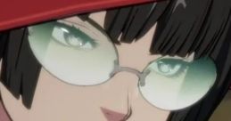 I-No from Guilty Gear Strive showcasing her iconic look, with stylish glasses and a confident expression during voice testing.