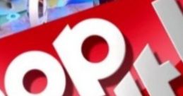 Colorful "Bop It!" logo with "boptagon" text, highlighting the fun and excitement of this interactive game experience.