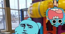 Gumball just saw a horrifying 1930's cartoon from Russia.