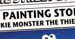 Cookie Monster reacts to a painting heist in a humorous detective story, featuring Detective Qu characters.