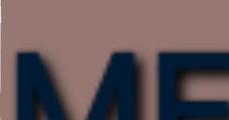 Stylized text graphic featuring the word "ME," emphasizing a modern design with a muted background color.