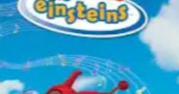 Little Einsteins characters joyfully exploring in their red rocket, surrounded by music notes and a bright blue sky.