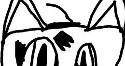 Drawing of a playful cartoon character with large eyes and pointy ears, embodying the spirit of a night adventure.