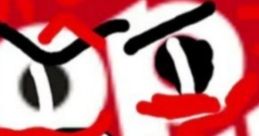 Evil Bop It character with menacing eyes, showcasing an intense red and black design, emphasizing iconic voice lines.