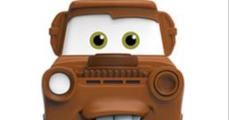 Tow Mater character cap from Good2grow, featuring a smiling face and green bottle base for fun hydration.