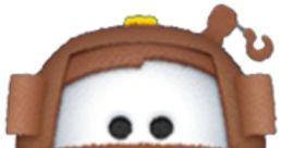 Toy version of Tow Mater from Cars, featuring a cute Tsum Tsum design with a friendly expression and characteristic features.
