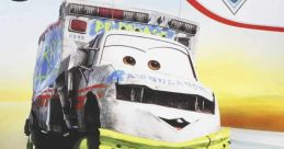 Dr. Damage Deluxe die-cast vehicle from Disney Pixar Cars, featuring a unique rambULANCE design and vibrant detailing.