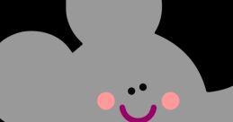 Happy's Mum from Hey Duggee, a cheerful character with gray fur and yellow pants, waving and smiling warmly.