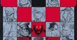 Iconic character sketches from Super Street Fighter II X: Grand Master Challenge track Vol. 22, featuring vibrant designs and styles.