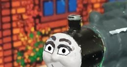 Charming miniature train toy inspired by Cindy, Daphne & Kathy as Julie Ryan from Bruno & Friends, set against a colorful backdrop.