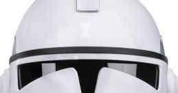 Clone Trooper helmet with sleek design and iconic visor, showcasing detailed features for collectors and fans alike.