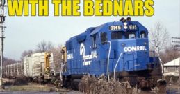 Conrail train in action with Railfanning Volume 14 featuring Bednars and insights into D&H railroads.