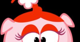 Rosa from Kikoriki with red hair and expressive eyes, showcasing her charming yet curious personality.