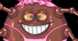 Cheerful Iron Nanny from Kikoriki, featuring a robotic design, pink apron, and a friendly smile, ready for fun adventures.