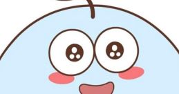 Cute blue character with big eyes and a leaf, representing Little Munchy Puff's playful and charming essence.