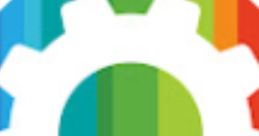 Colorful gear icon representing creativity and learning, perfect for Originator Kids Spanish educational content.