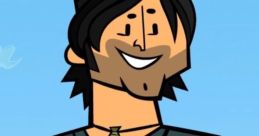 Chris McLean from Total Drama 2014, smiling in casual attire against a blue sky backdrop. Fun and adventurous character!