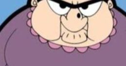 Character design of Mrs. Wicket from The Animated Series, featuring her signature annoyed expression and purple attire.