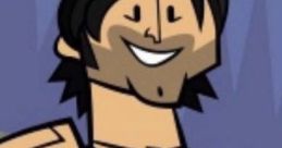 Chris McLean confidently points while smiling, promoting excitement in an animated series context. Perfect for fan engagement.