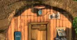 Charming wooden cottage entrance surrounded by flowers, perfect for enjoying a cozy snack with Eat Pop Eat delights.