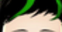 Character with vibrant green hair and eyes, set against a tech-inspired background, embodying Codeerr's innovative spirit.
