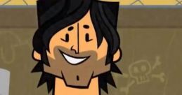 Chris McLean, animated character from 2008, smiles confidently in a casual outfit, ready to host Total Drama.