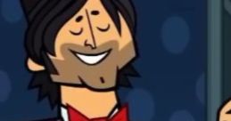 Chris McLean in a stylish purple suit and red bow tie, exuding charm and charisma in 2022. Total Drama host vibes.