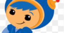 Geo from Team Umizoomi, wearing a blue outfit with shapes, ready for math adventures. Child-friendly character.