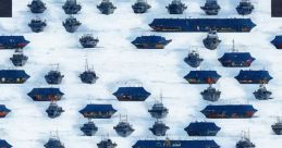 A dynamic array of blue ships against a textured backdrop, representing themes from "Ripped Part 1.