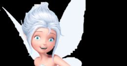 Cheerful Periwinkle from Tinkerbell with icy blue attire and fairy wings, embodying creativity and winter magic.