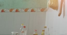 Kitchen scene featuring cooking utensils and condiments, capturing a cozy atmosphere reminiscent of "KuơngCươngReversed2019.