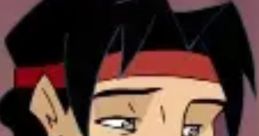Adonis character from "T teen Titans" with a confident smile, showcasing his charming personality and athletic build.