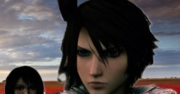 Squall Leonhart 3.0 stands confidently in a vivid landscape, showcasing determined expression and iconic jacket.
