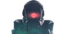 Silhouette of a character from Entropy: Zero 2 featuring a glowing red eye, set against a moody urban backdrop.