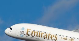 Emirates Airbus A380 in flight, showcasing its distinctive livery and advanced aerodynamics for optimal performance.