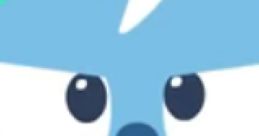 Dramatic Chip character with a fierce expression, featuring blue fur and a lightning bolt on its head, ready for adventure.
