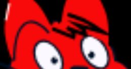 Cheerful red cartoon character with large eyes and a playful expression, embodying the fun and vibrant spirit of Reddy.