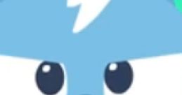 Blue animated character with a determined expression, representing the Crepe Meowyeow AI song generator's playful vibe.