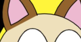 Cute cartoon character with big eyes and ears, inspired by "Everybody Is An AAAUGH CATS (Donaldducc)." Fun and playful design.