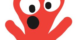 Cheerful red octopus character with large eyes and a surprised expression, perfect for children's themes and fun illustrations.