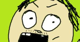 Animated character Mr. Tierney expresses shock with wide eyes and an open mouth against a bright green background.
