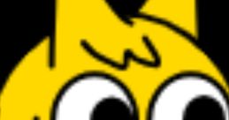 Bright yellow cartoon cat with large eyes, showcasing a playful and expressive demeanor, embodying the spirit of Chef Catogato.